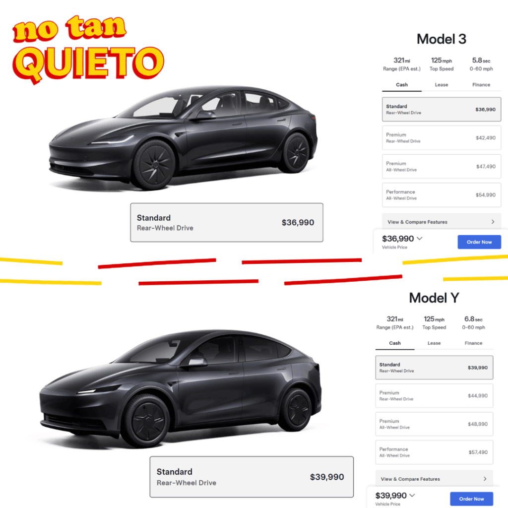nuevos precios de tesla